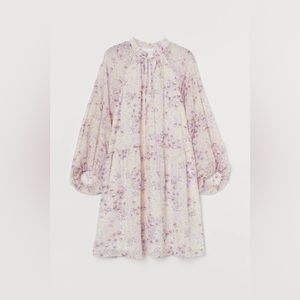 H&M balloon sleeved floral dress